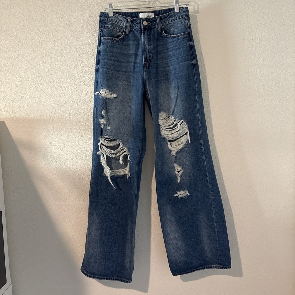Vervet Baggie Wide Leg Hippie Distressed Women's Jeans Size 27